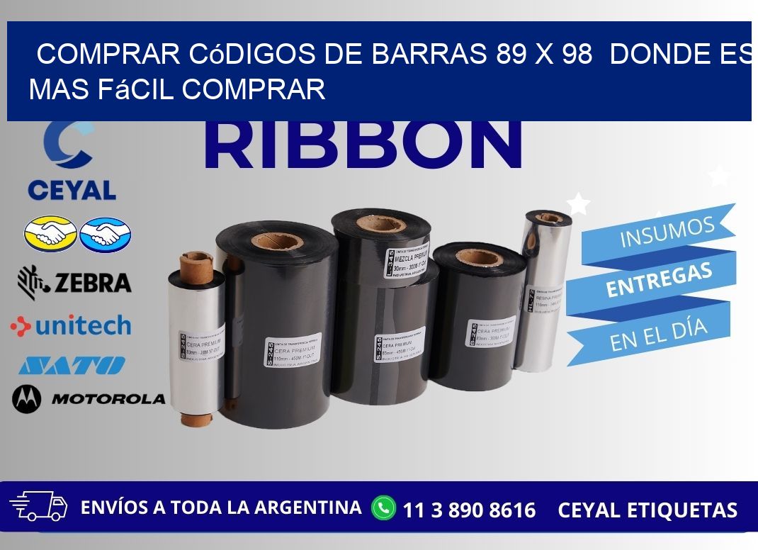 Comprar códigos de barras 89 x 98  Donde es mas fácil comprar