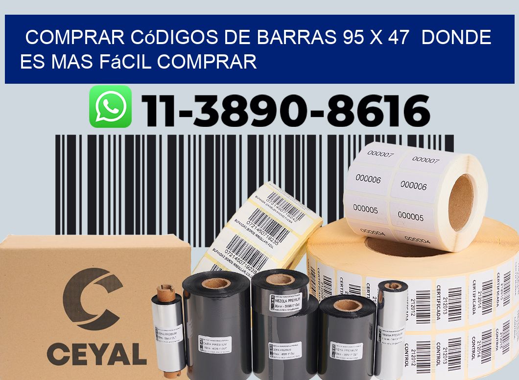 Comprar códigos de barras 95 x 47 Donde es mas fácil comprar