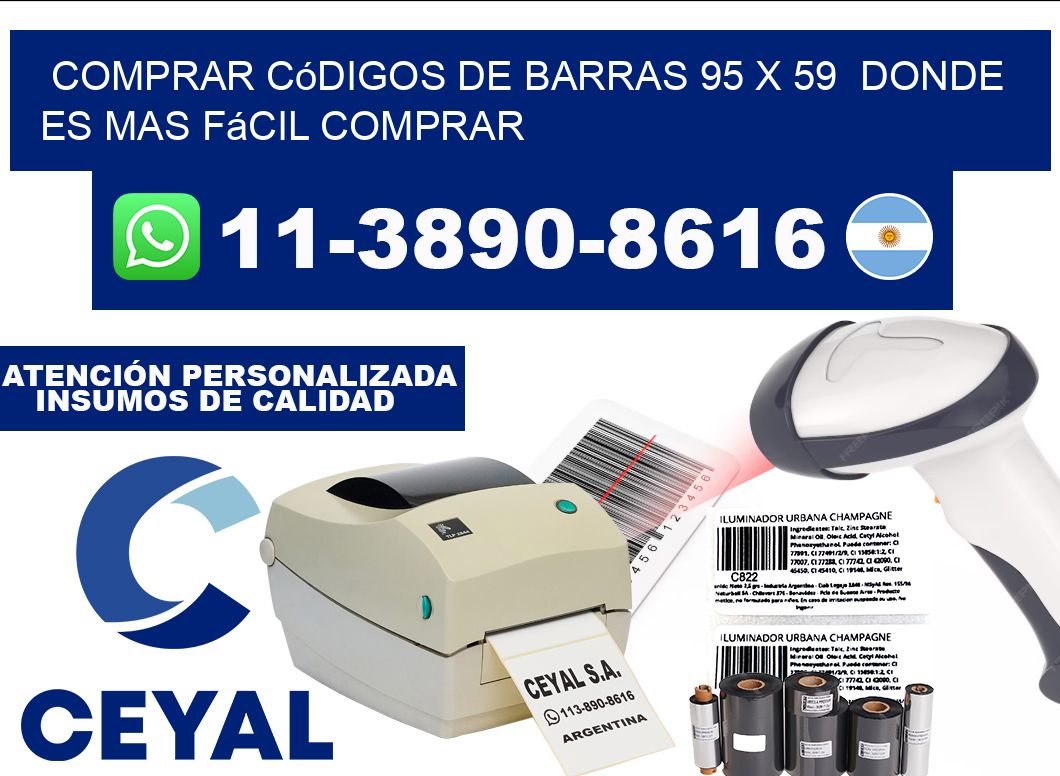 Comprar códigos de barras 95 x 59  Donde es mas fácil comprar