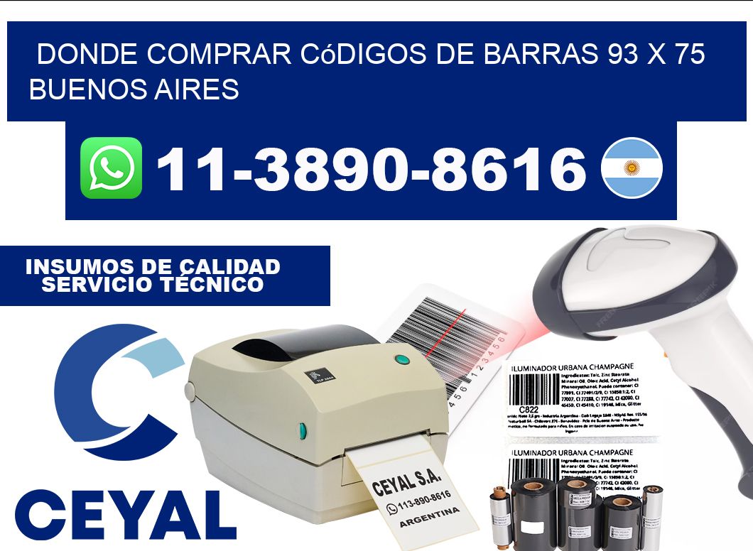 Donde Comprar códigos de barras 93 x 75 Buenos Aires