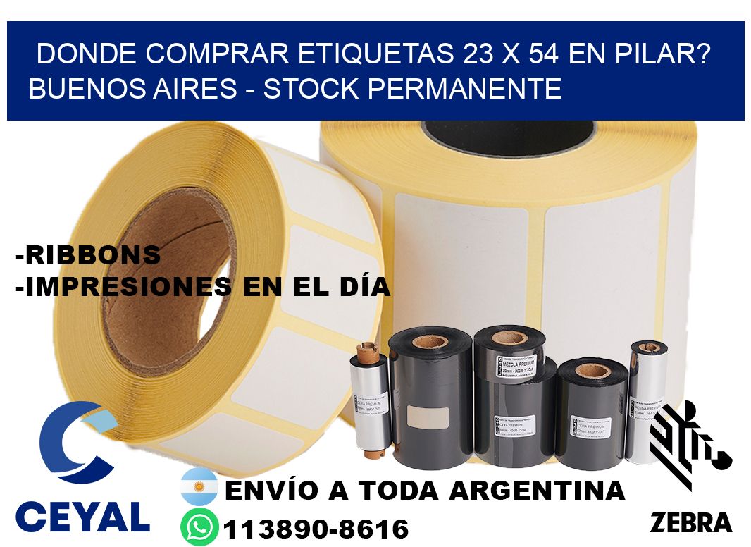 Donde Comprar etiquetas 23 x 54 en PILAR? Buenos Aires - Stock permanente