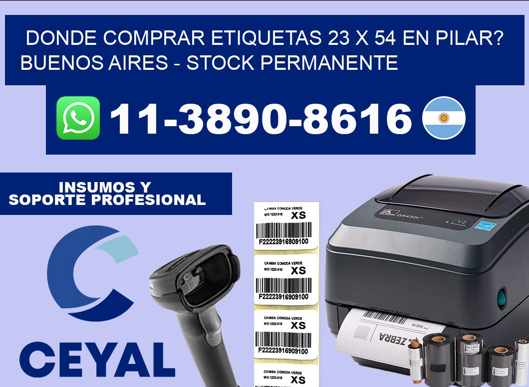 Donde Comprar etiquetas 23 x 54 en PILAR? Buenos Aires – Stock permanente
