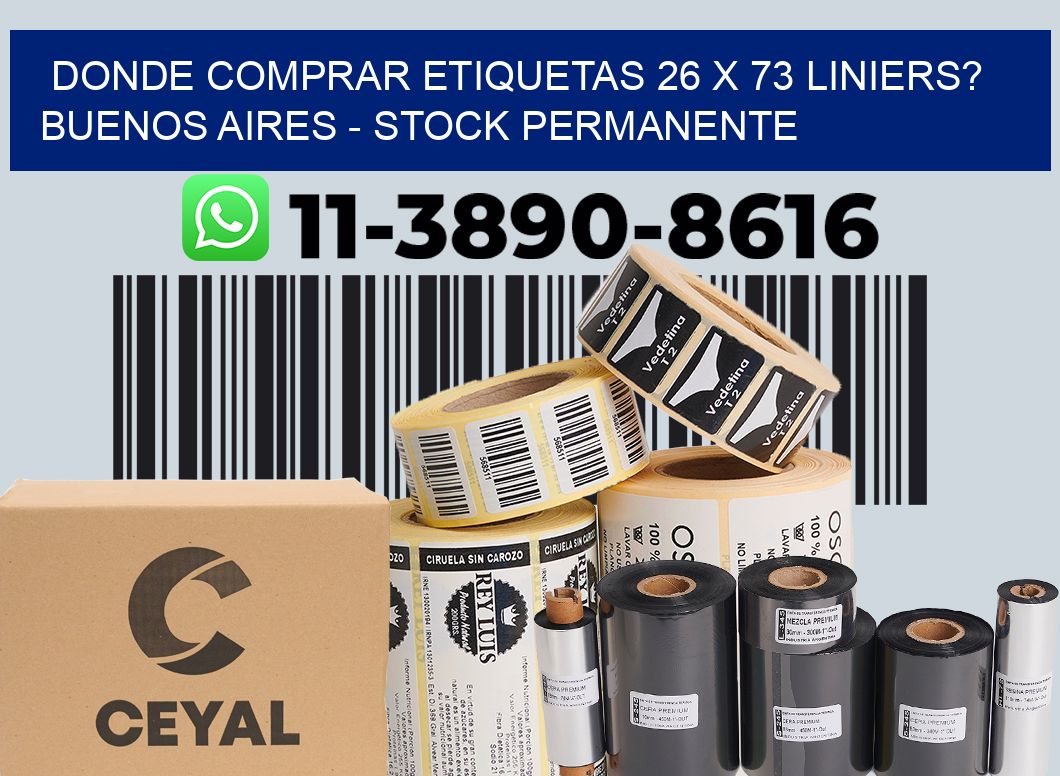 Donde Comprar etiquetas 26 x 73 LINIERS? Buenos Aires - Stock permanente