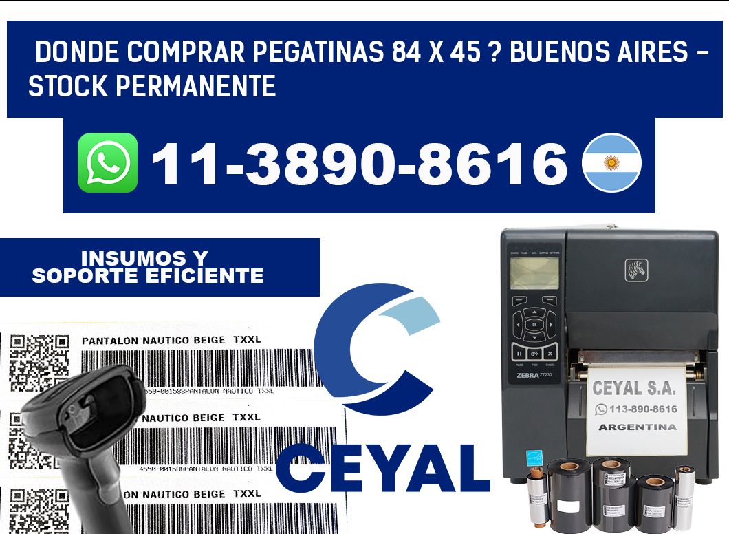 Donde Comprar pegatinas 84 x 45 ? Buenos Aires - Stock permanente