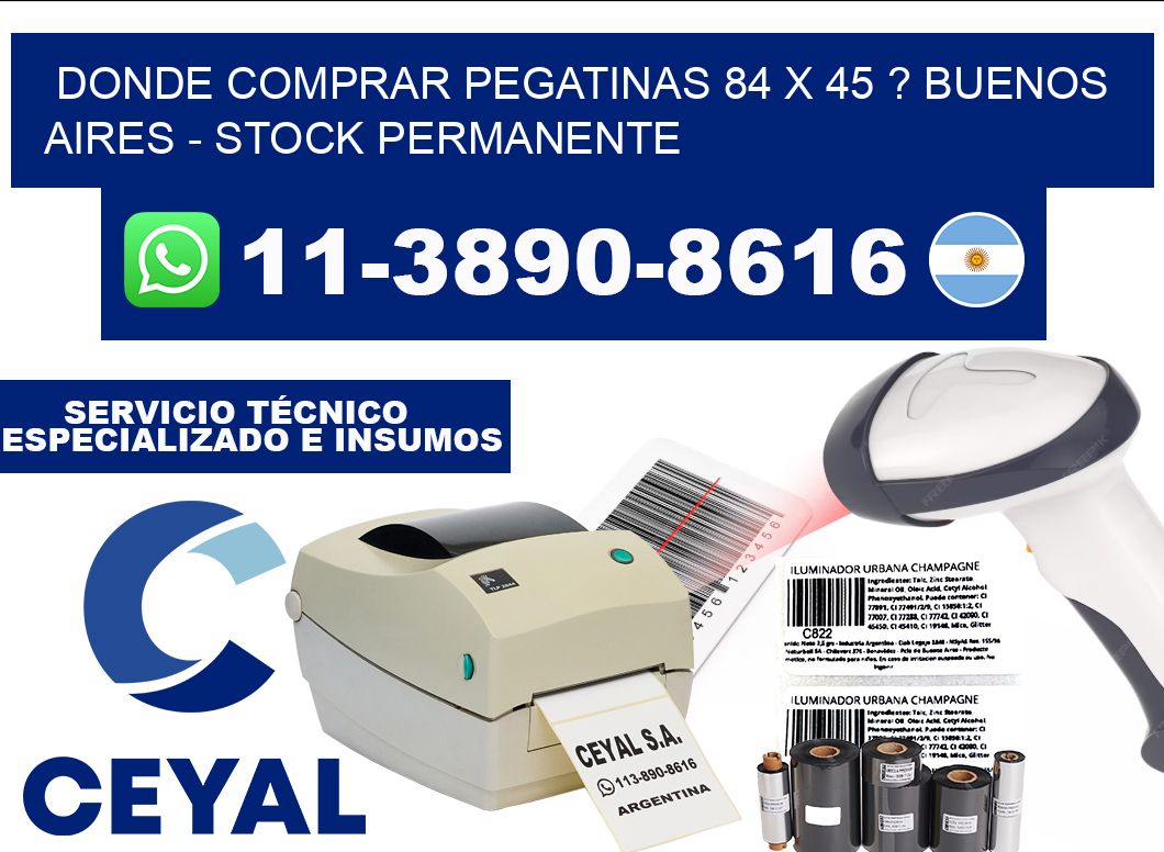 Donde Comprar pegatinas 84 x 45 ? Buenos Aires - Stock permanente