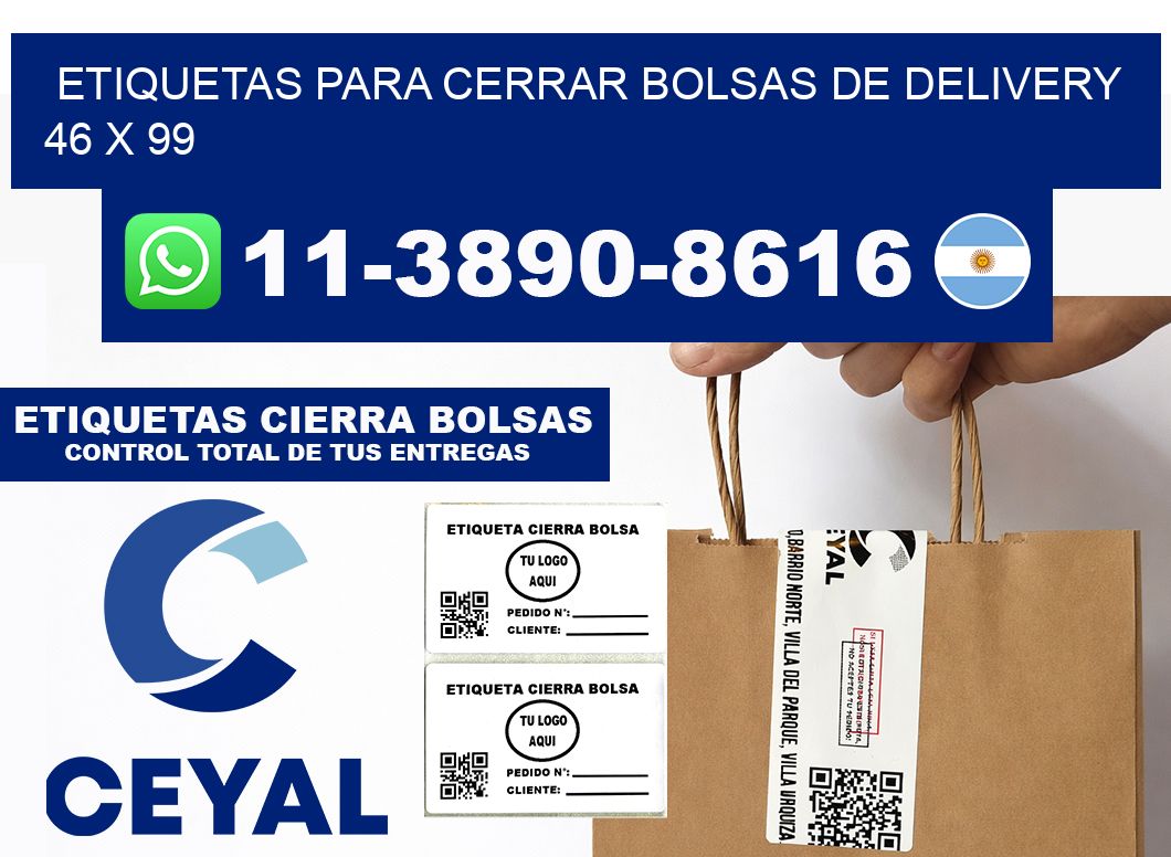 ETIQUETAS PARA CERRAR BOLSAS DE DELIVERY  46 x 99