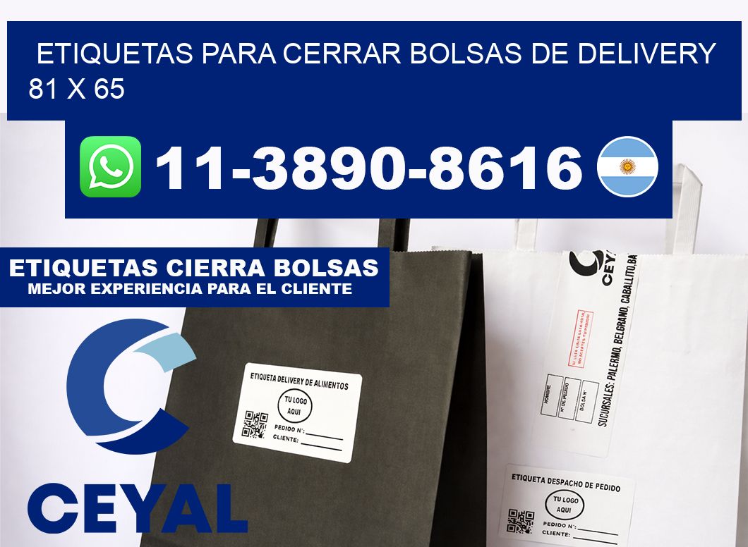 ETIQUETAS PARA CERRAR BOLSAS DE DELIVERY 81 x 65