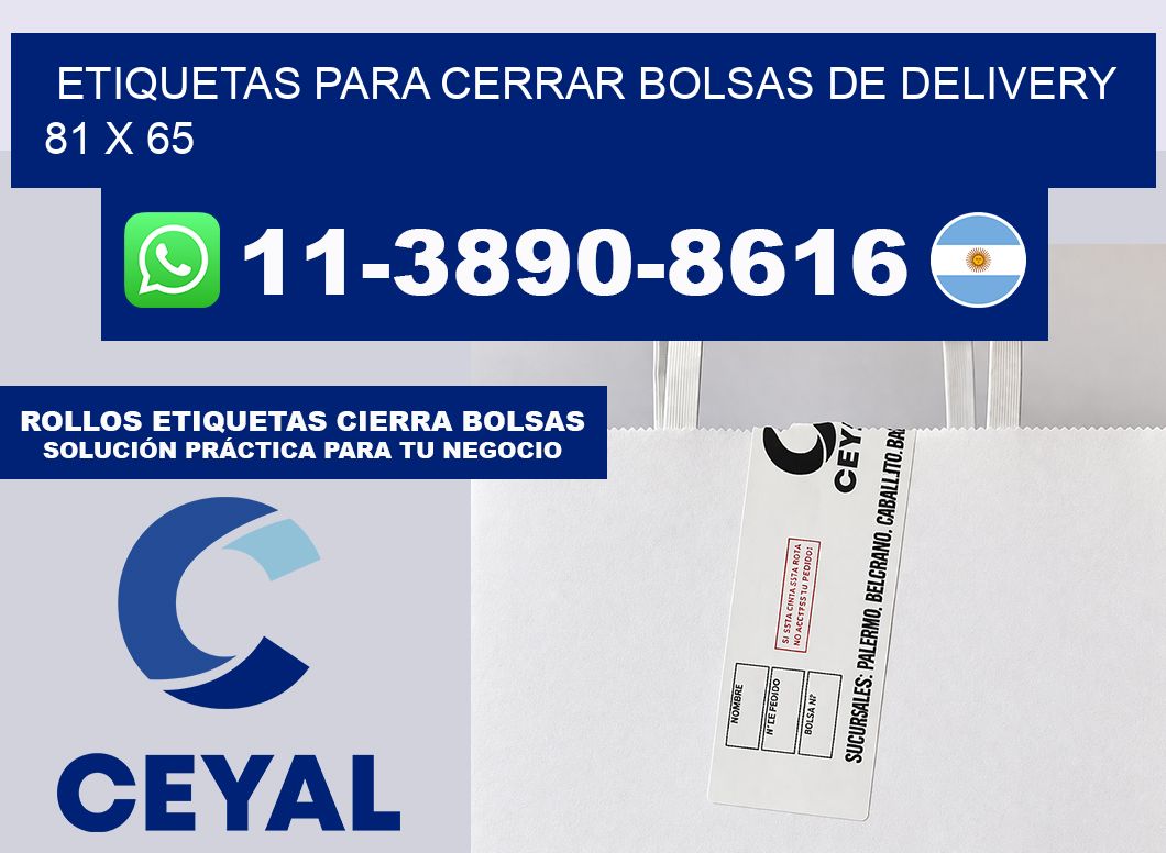 ETIQUETAS PARA CERRAR BOLSAS DE DELIVERY 81 x 65