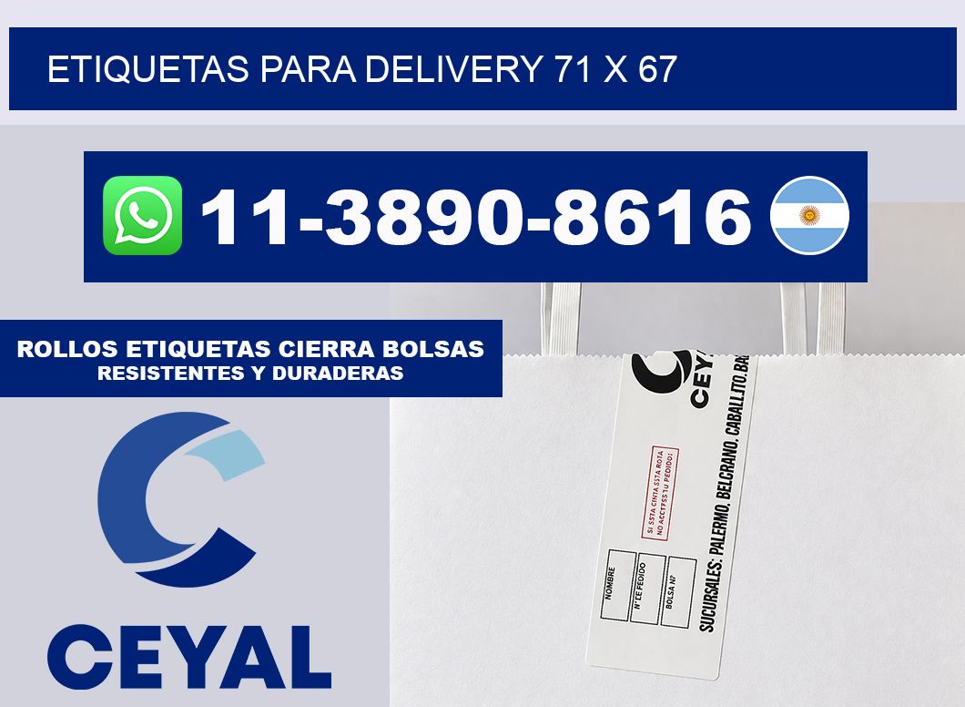 ETIQUETAS PARA DELIVERY 71 x 67