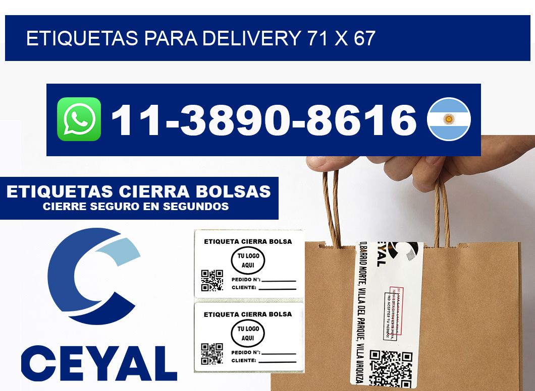ETIQUETAS PARA DELIVERY 71 x 67
