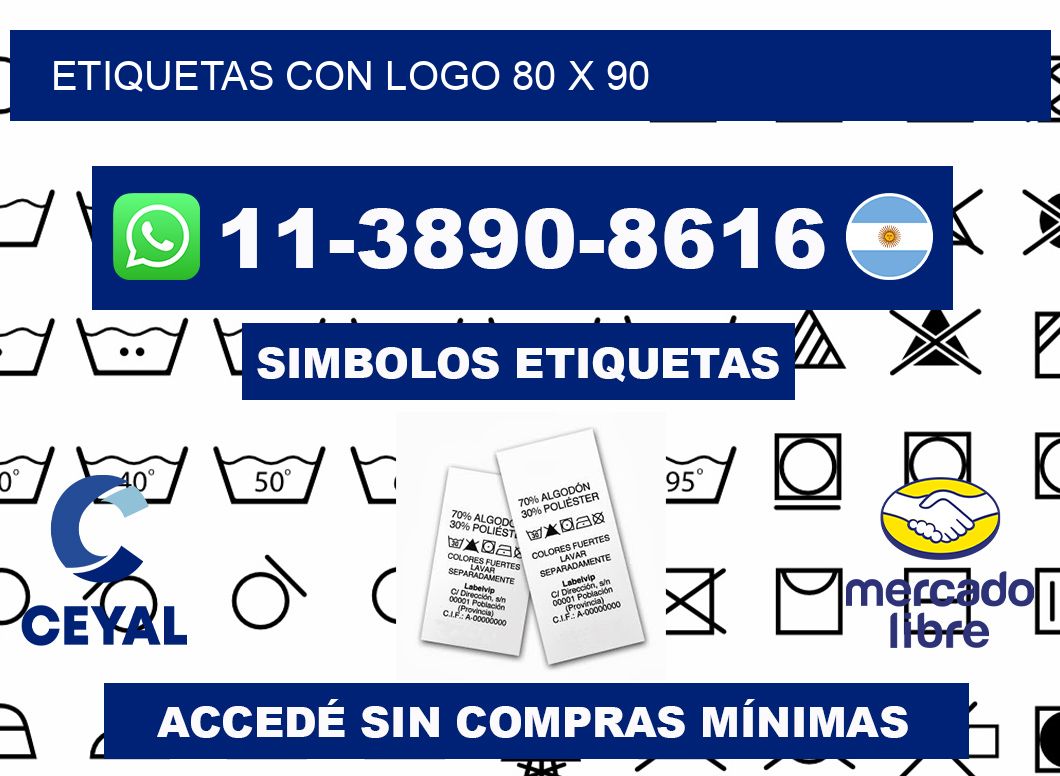 Etiquetas con logo 80 x 90