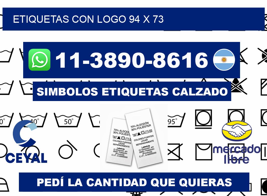 Etiquetas con logo 94 x 73