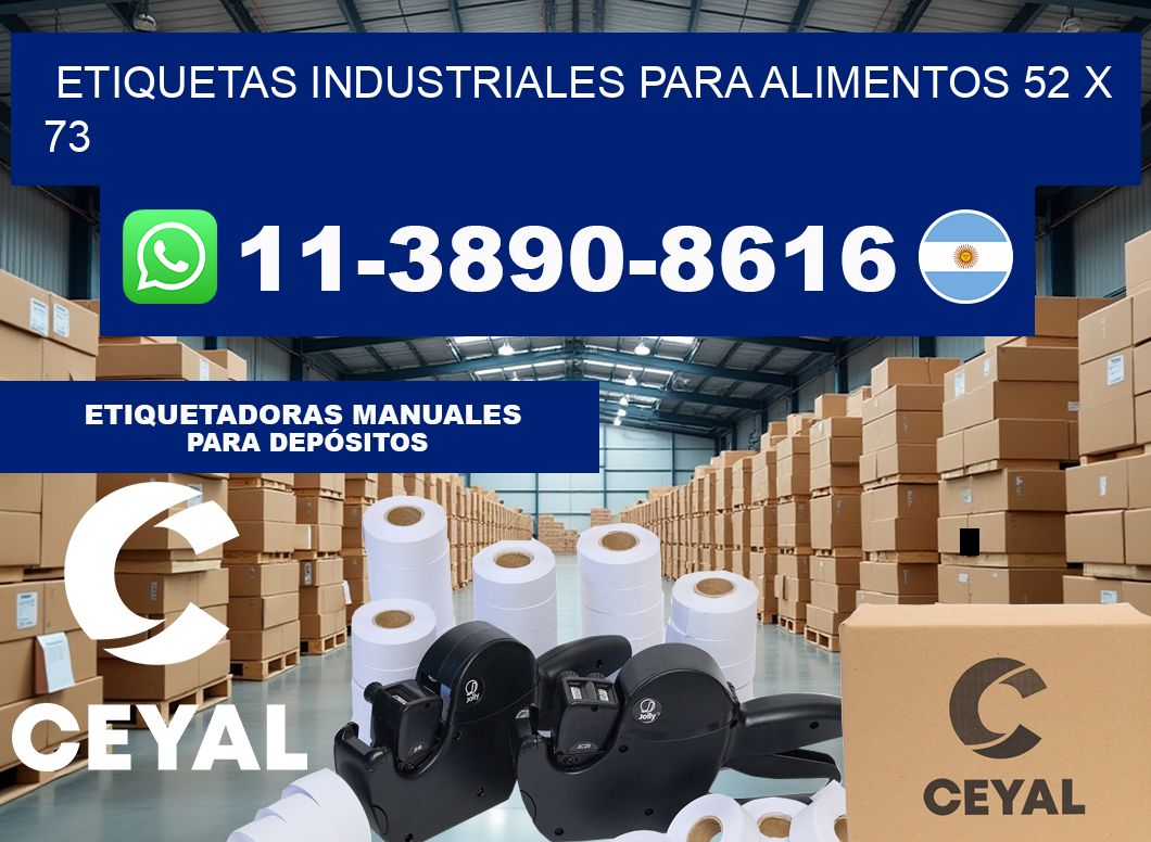 Etiquetas industriales para alimentos 52 x 73