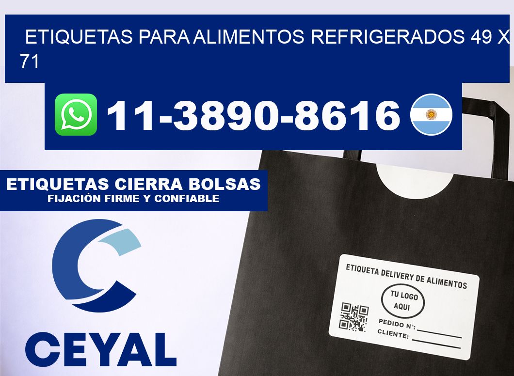 Etiquetas para alimentos refrigerados 49 x 71