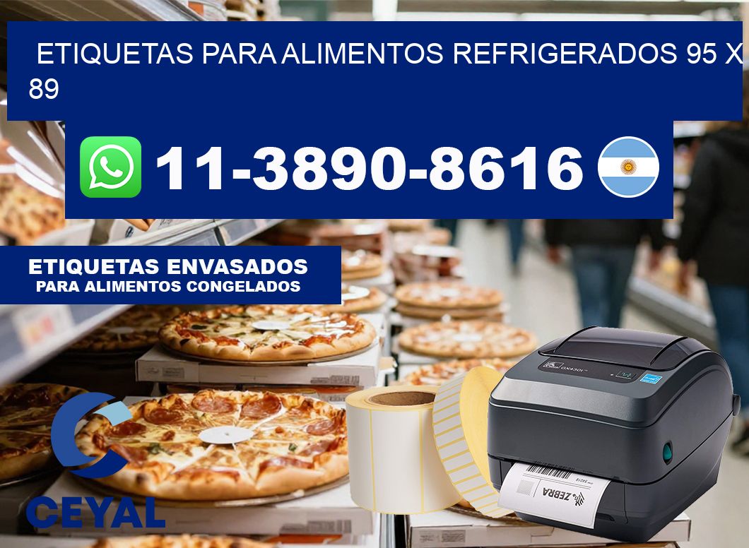 Etiquetas para alimentos refrigerados 95 x 89