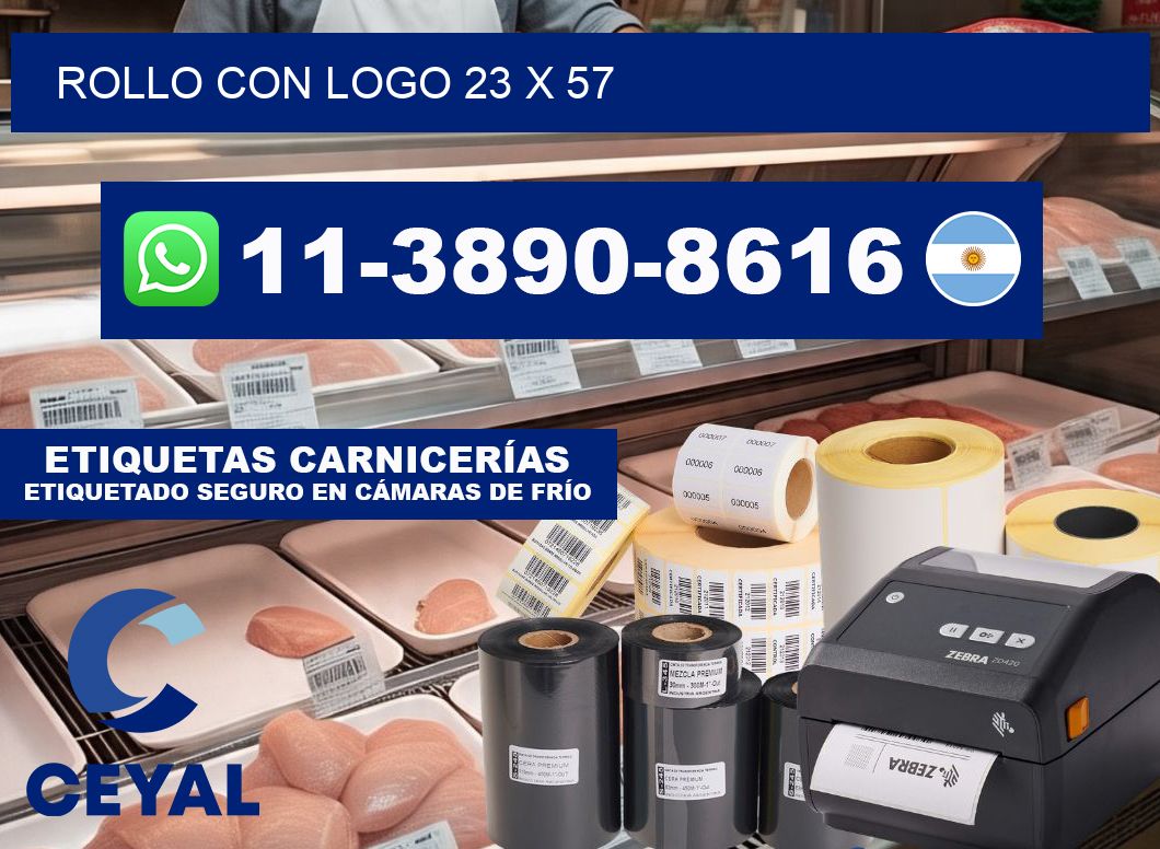 Rollo con logo 23 x 57