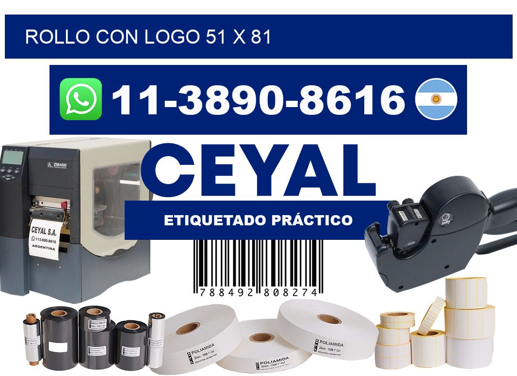 Rollo con logo 51 x 81