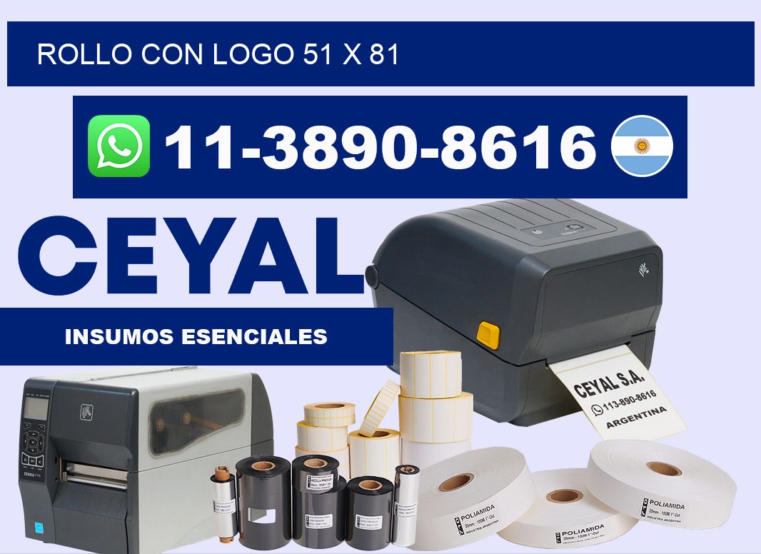Rollo con logo 51 x 81