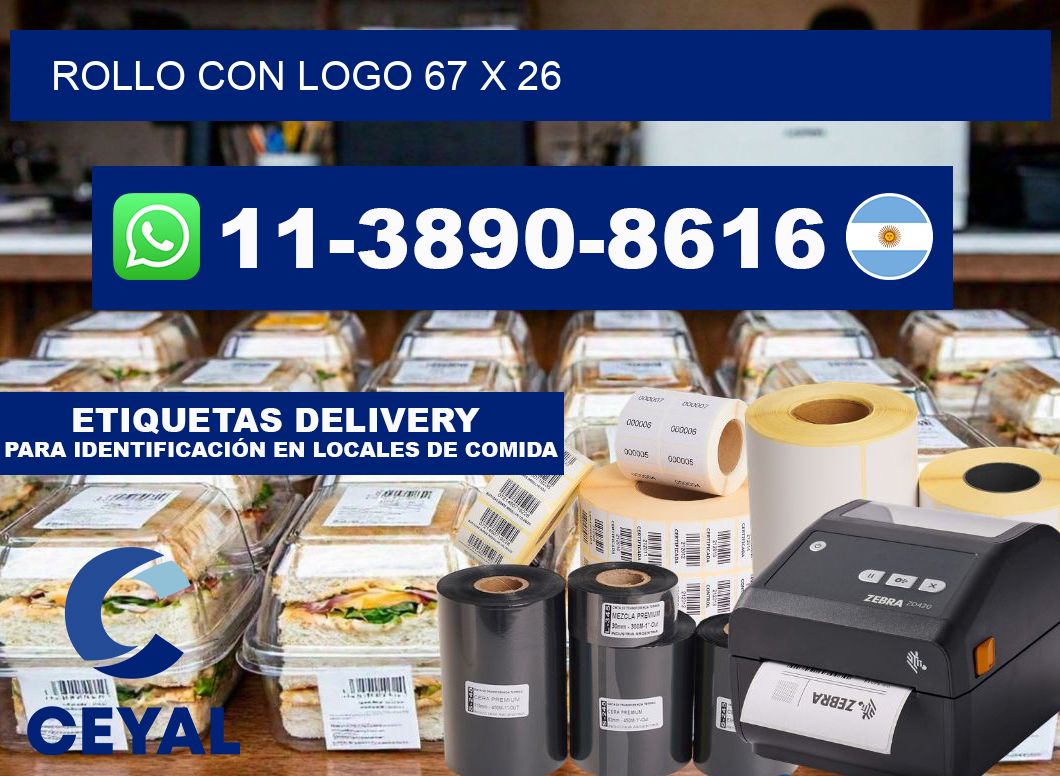 Rollo con logo 67 x 26