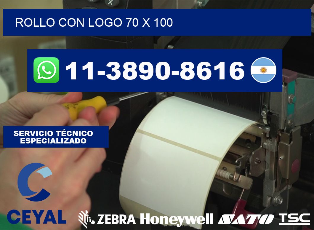 Rollo con logo 70 x 100