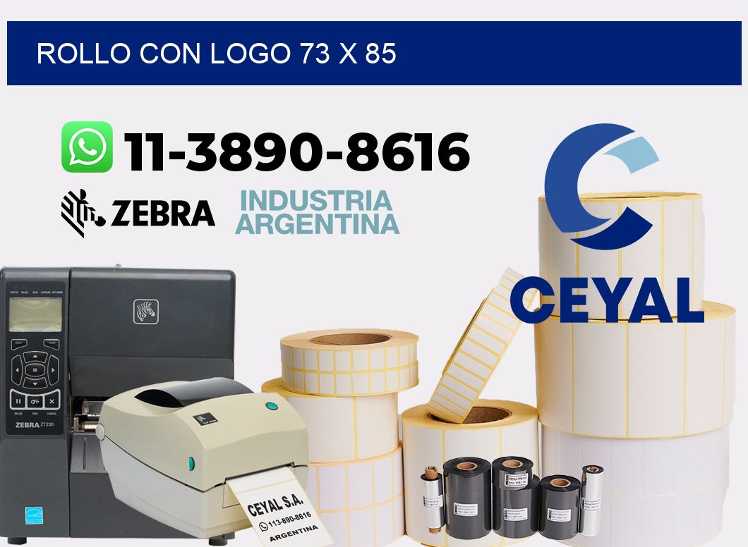 Rollo con logo 73 x 85