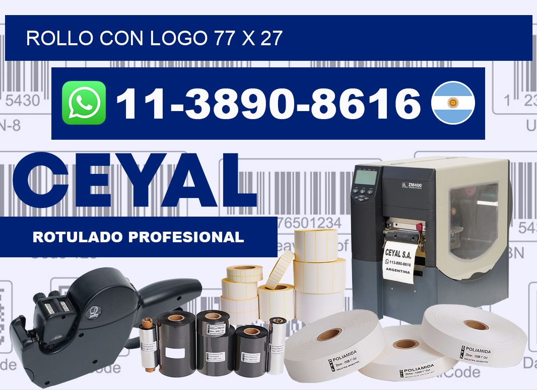 Rollo con logo 77 x 27