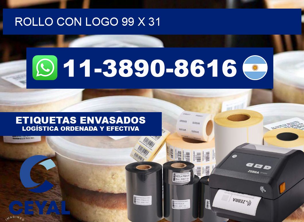 Rollo con logo 99 x 31