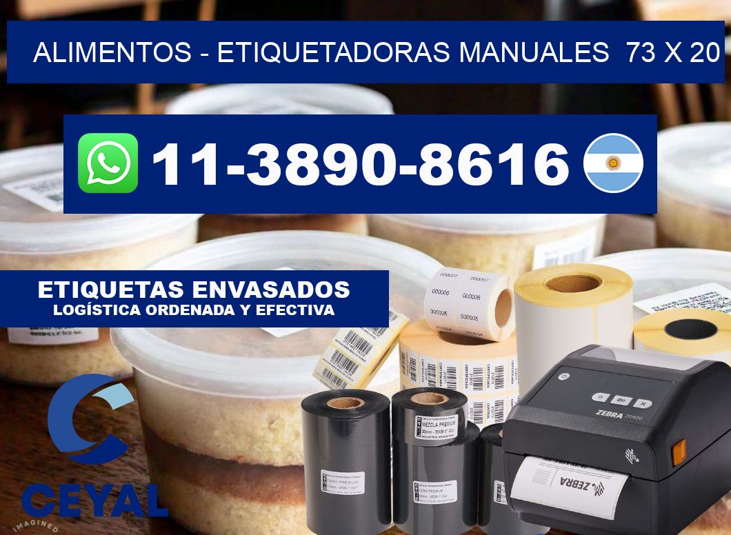 alimentos - Etiquetadoras Manuales  73 x 20