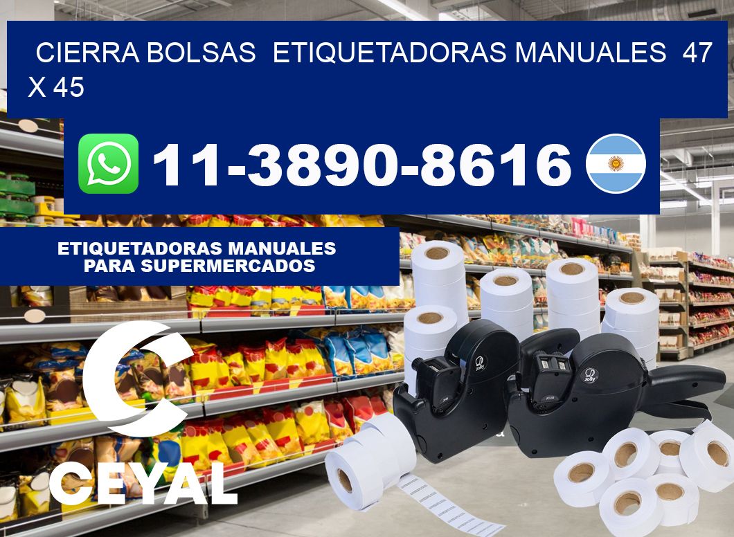 cierra bolsas  Etiquetadoras Manuales  47 x 45