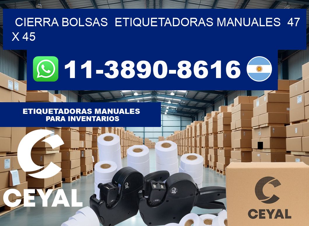 cierra bolsas  Etiquetadoras Manuales  47 x 45