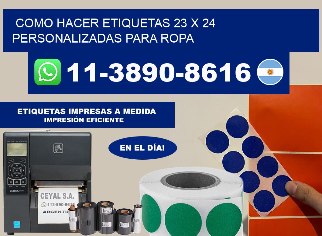 como hacer etiquetas 23 x 24 personalizadas para ropa