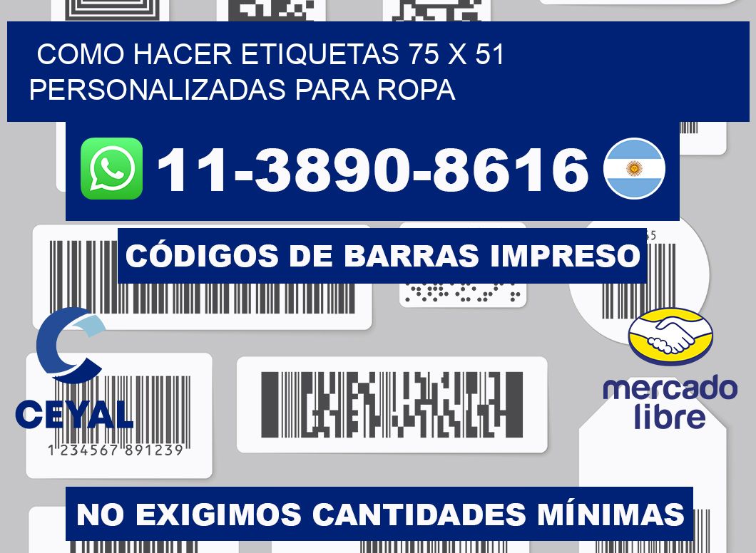 como hacer etiquetas 75 x 51 personalizadas para ropa