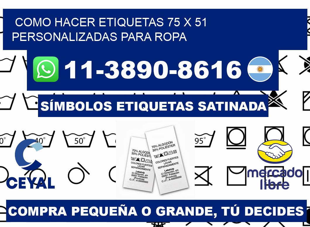 como hacer etiquetas 75 x 51 personalizadas para ropa