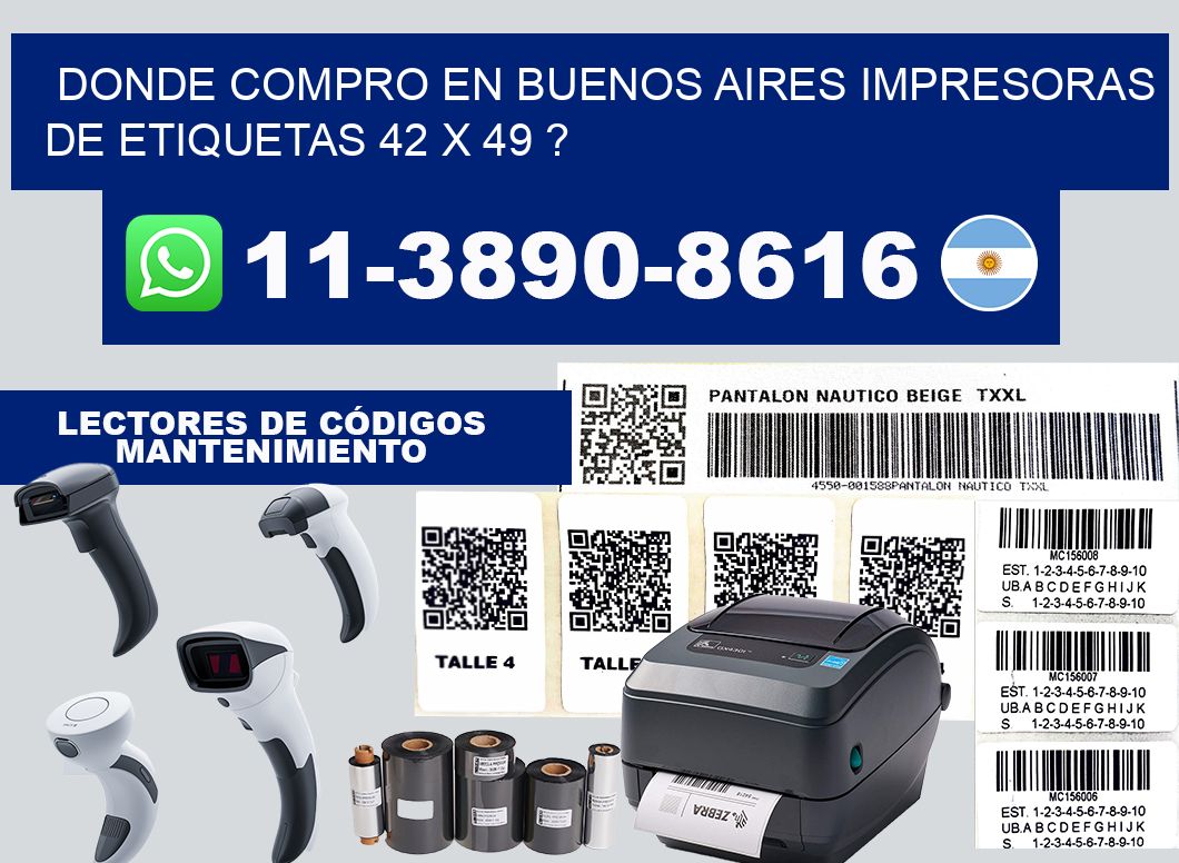 donde compro en buenos aires impresoras de etiquetas 42 x 49 ?