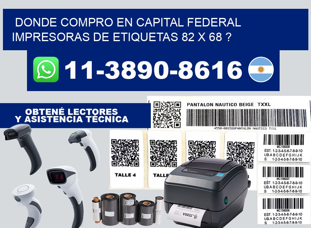 donde compro en capital federal impresoras de etiquetas 82 x 68 ?