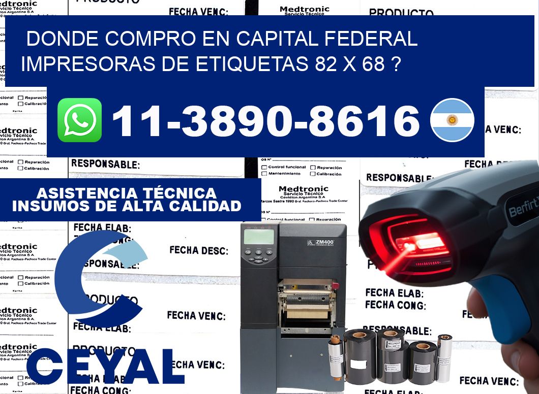 donde compro en capital federal impresoras de etiquetas 82 x 68 ?