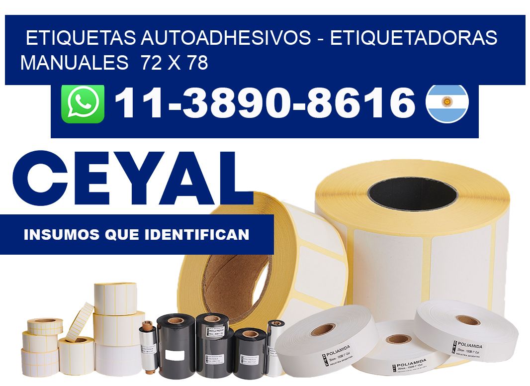 etiquetas autoadhesivos - Etiquetadoras Manuales  72 x 78