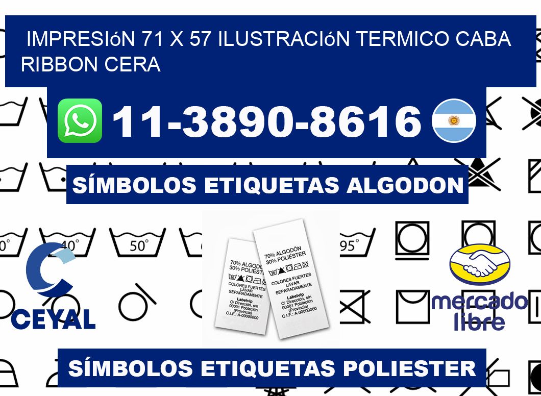 impresión 71 x 57 ilustración termico CABA Ribbon cera