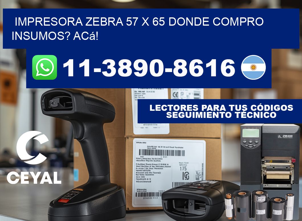 impresora zebra 57 x 65 Donde compro insumos? Acá!