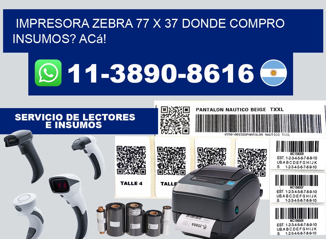 impresora zebra 77 x 37 Donde compro insumos? Acá!