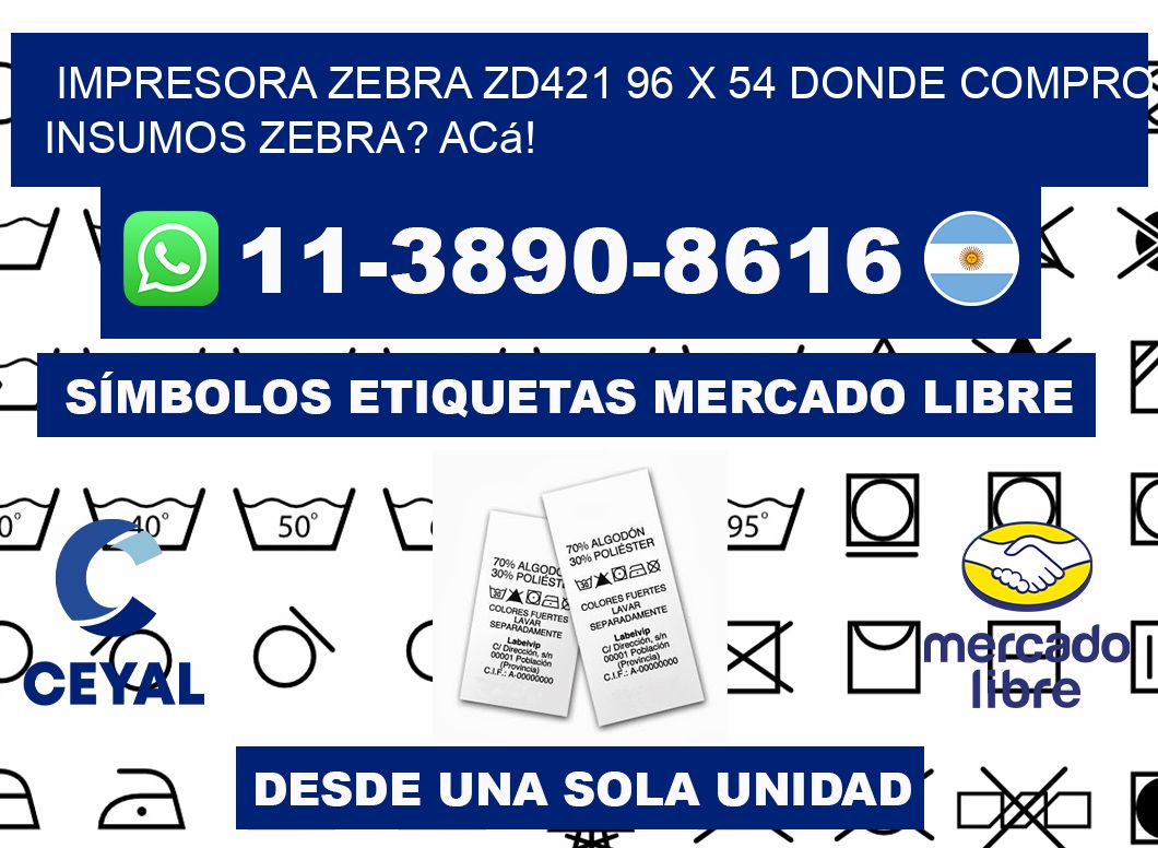 impresora zebra zd421 96 x 54 Donde compro insumos zebra? Acá!
