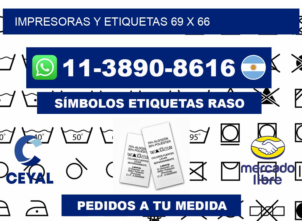 impresoras y etiquetas 69 x 66