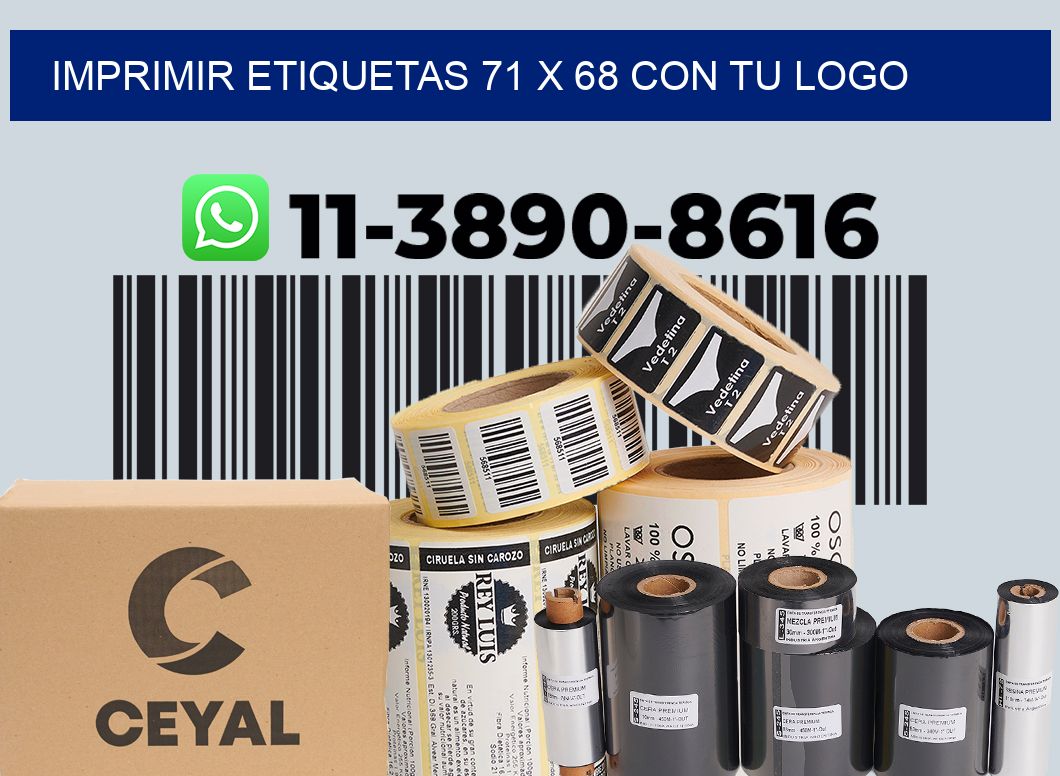 imprimir etiquetas 71 x 68 con tu logo