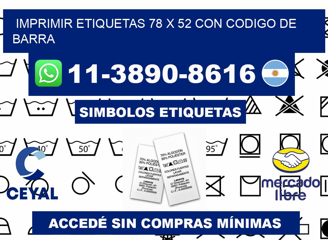 imprimir etiquetas 78 x 52 con codigo de barra