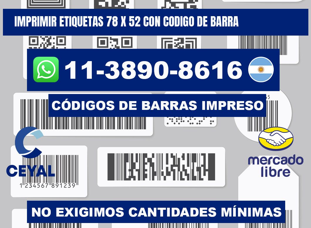 imprimir etiquetas 78 x 52 con codigo de barra