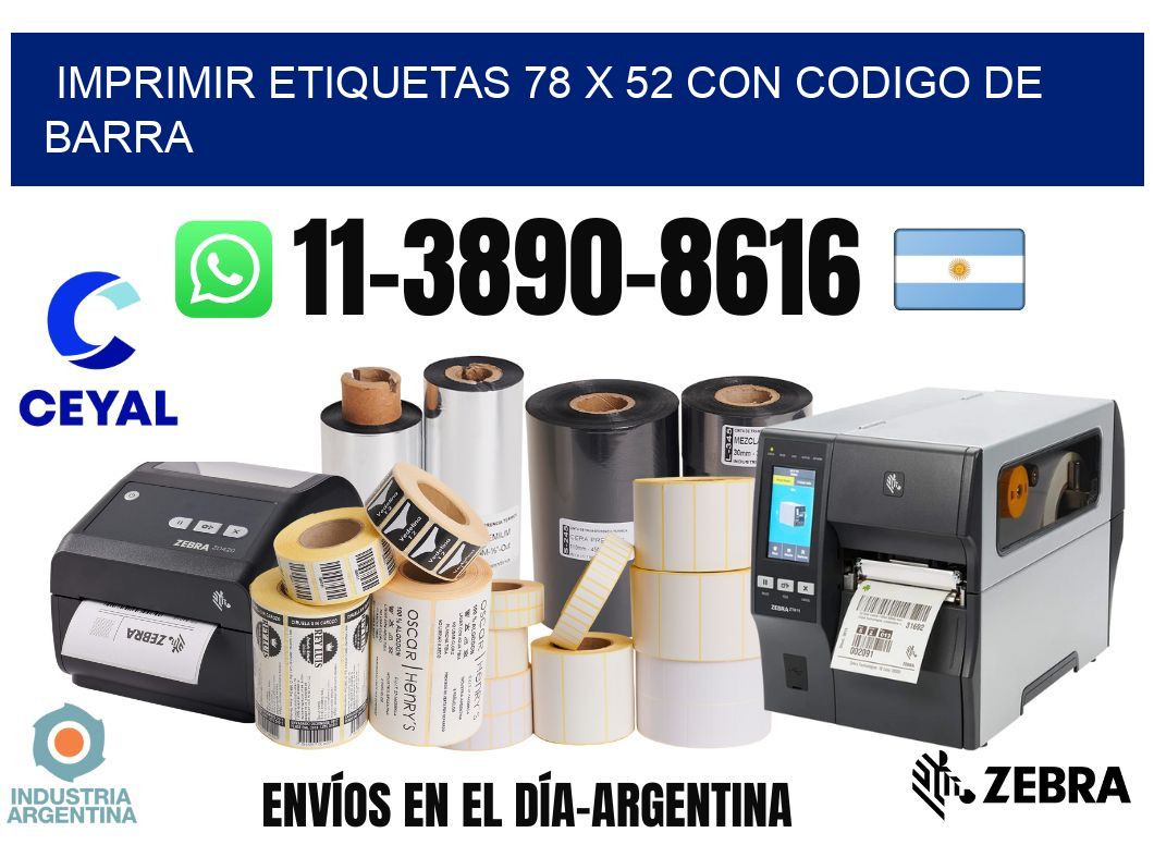 imprimir etiquetas 78 x 52 con codigo de barra