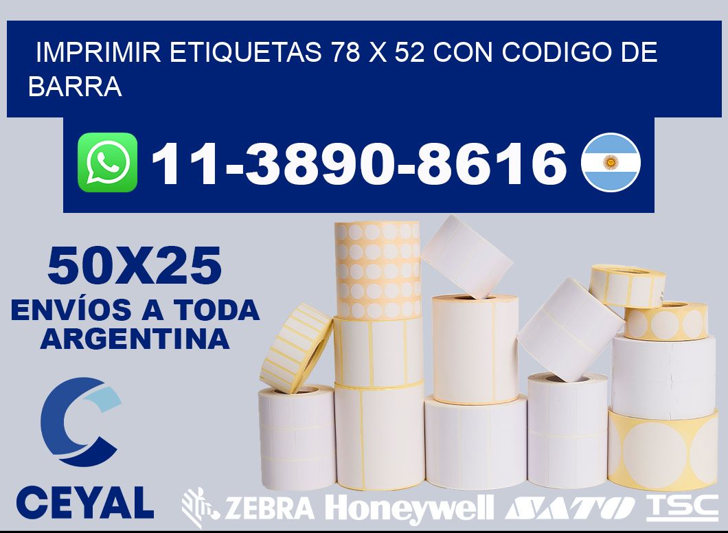 imprimir etiquetas 78 x 52 con codigo de barra