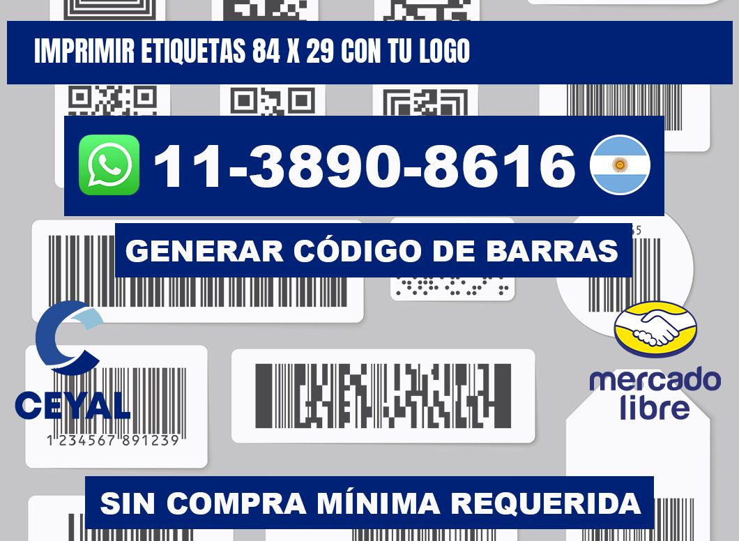 imprimir etiquetas 84 x 29 con tu logo