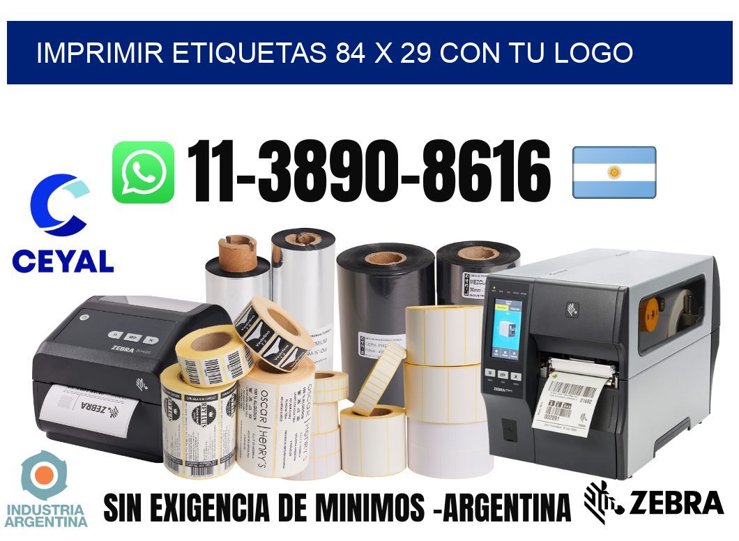 imprimir etiquetas 84 x 29 con tu logo