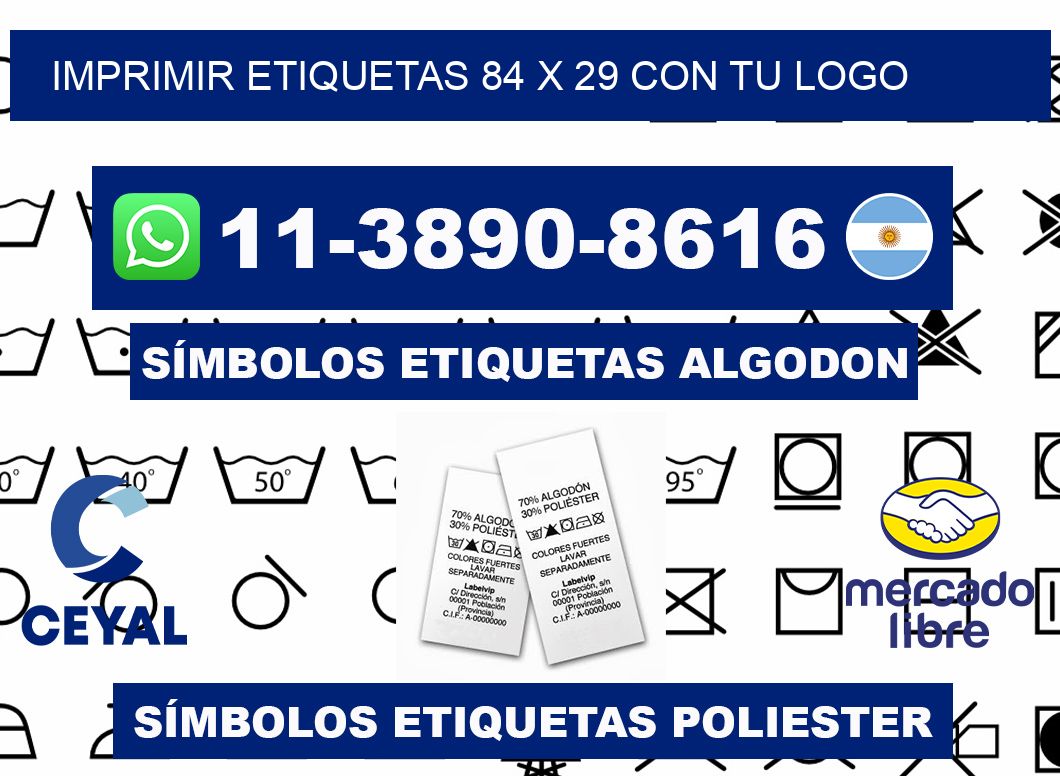imprimir etiquetas 84 x 29 con tu logo
